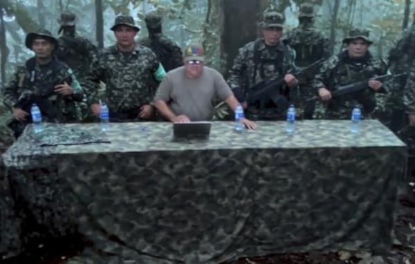 Members of the Gulf Clan denouncing a policy of extermination by the government in February.