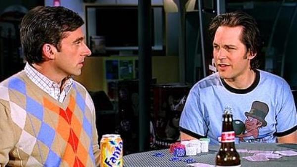 Steve Carell and Paul Rudd in 'The 40-Year-Old Virgin.'